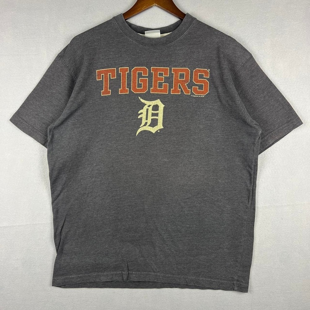 MLB Baseball Grey Detroit Tigers Tee Shirt